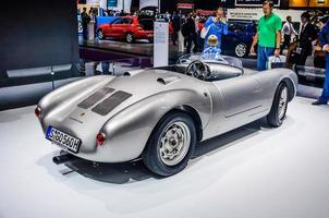 MOSCOW, RUSSIA - AUG 2012 PORSCHE SPYDER 550 presented as world premiere at the 16th MIAS Moscow International Automobile Salon on August 30, 2012 in Moscow, Russia photo