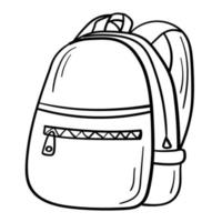 una mochila simple para viajar y estudiar vector