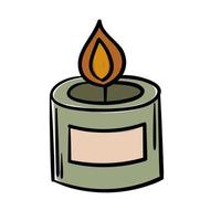 garabato, pegatina, velas, en, candelero vector