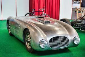 FRIEDRICHSHAFEN - MAY 2019 silver racing car prototype KLING K1 1948 cabrio at Motorworld Classics Bodensee on May 11, 2019 in Friedrichshafen, Germany photo