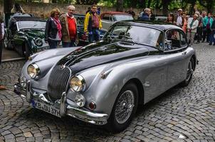 FULDA, GERMANY - MAY 2013 Jaguar XK150 sports coupe retro car o photo