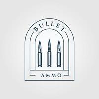 bullet vintage logo, icon and symbol,  with emblem vector illustration design