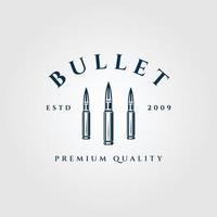 bullet vintage logo, icon and symbol,  vector illustration design
