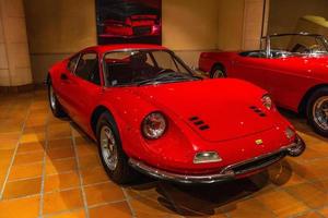 FONTVIEILLE, MONACO - JUN 2017 red FERRARI 246 GT DINO 1973 in Monaco Top Cars Collection Museum photo