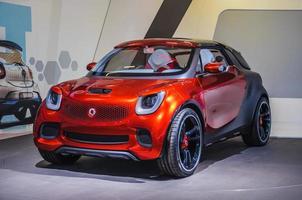 FRANKFURT - SEPT 21 Smart Forstars presented as world premiere at the 65th IAA Internationale Automobil Ausstellung on September 21, 2013 in Frankfurt, Germany photo