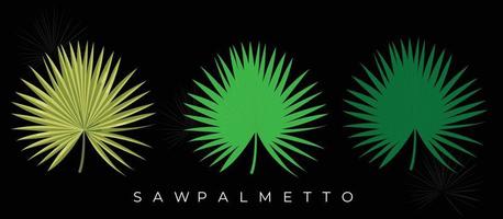 Palmetto Vector Illustration, Green leaf design Illustration