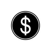 dólar, símbolo de icono de moneda usd. ilustración vectorial vector
