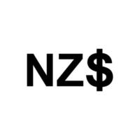 New Zealand Currency, NZD, New Zealand Dollar. Vector Illustration