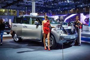 MOSCOW, RUSSIA - AUG 2012 NISSAN PATROL Y62 presented as world premiere at the 16th MIAS Moscow International Automobile Salon on August 30, 2012 in Moscow, Russia photo