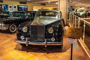 FONTVIEILLE, MONACO - JUN 2017 black silver ROLLS ROYCE SILVER CLOUD 1956 in Monaco Top Cars Collection Museum photo