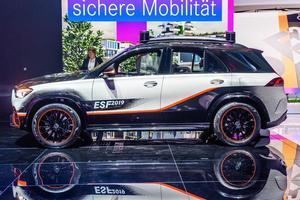 FRANKFURT, GERMANY - SEPT 2019 white black MERCEDES-BENZ GLE 40 photo