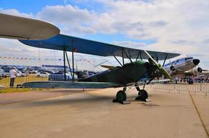 MOSCOW, RUSSIA - AUG 2015 general-purpose Soviet biplane Po-2 U photo