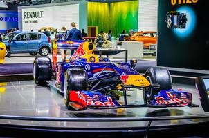 MOSCOW, RUSSIA - AUG 2012 RENAULT F1 FORMULA ONE RED BULL presented as world premiere at the 16th MIAS Moscow International Automobile Salon on August 30, 2012 in Moscow, Russia photo