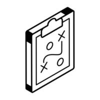 A customizable linear icon of task list vector