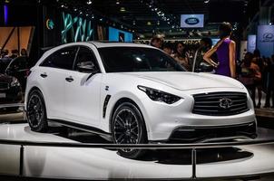 MOSCOW, RUSSIA - AUG 2012 INFINITI QX70 presented as world premiere at the 16th MIAS Moscow International Automobile Salon on August 30, 2012 in Moscow, Russia photo