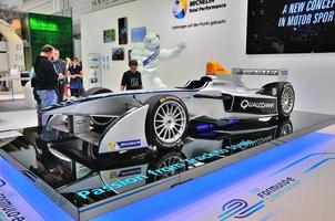 FRANKFURT - SEPT 14 Renault Formula E presented as world premiere at the 65th IAA Internationale Automobil Ausstellung on September 14, 2013 in Frankfurt, Germany photo