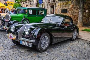 FULDA, GERMANY - MAY 2013 Jaguar XK120 sports coupe retro car o photo