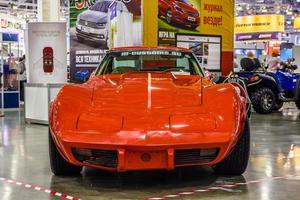 MOSCOW - AUG 2016 Chevrolet Corvette C3 1967 presented at MIAS Moscow International Automobile Salon on August 20, 2016 in Moscow, Russia photo