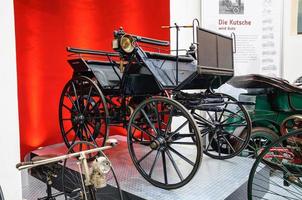 DRESDEN, GERMANY - MAY 2015 Daimler Motor carriage 1886 in Dres photo