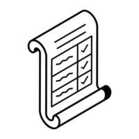 A customizable linear icon of task list vector