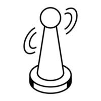 A hotspot icon in isometric style vector