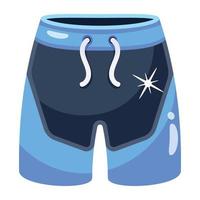 pantalones cortos para deportes, descarga de icono plano vector