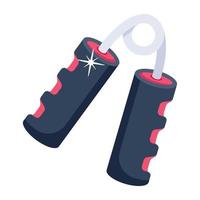 Modern flat hand gripper icon vector