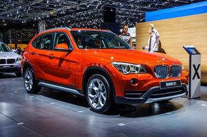 MOSCOW, RUSSIA - AUG 2012 BMW X1 E84 presented as world premiere at the 16th MIAS Moscow International Automobile Salon on August 30, 2012 in Moscow, Russia photo