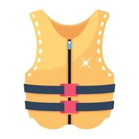 Creatively designed flat icon of life vest vector