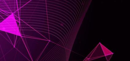 Abstract polygonal space low poly dark background with connecting dots and lines. Connection structure. Vector science background. Polygonal vector background. Futuristic HUD background.