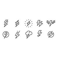 Thunder Icons vector design