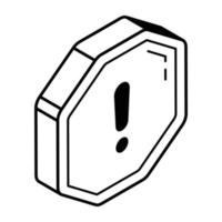 An isometric icon design of issue vector