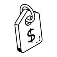 A well-crafted linear icon of price tag vector