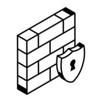 A parcel security premium line icon vector