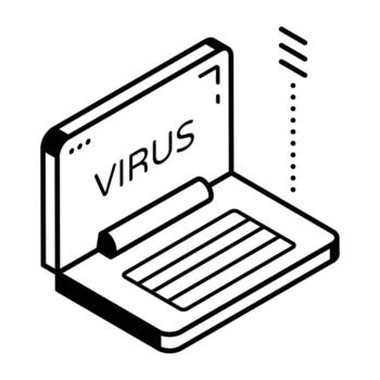 icono isométrico de línea moderna del error de destino vector