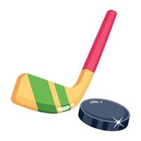 icono plano moderno de hockey sobre hielo vector