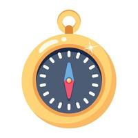Modern handcrafted flat icon of compass , vector