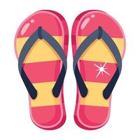 An icon of flip flops flat design vector