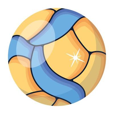 Modern flat icon of volleyball