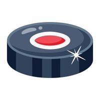 una descarga de icono plano de pelota de hockey vector