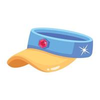 A sports golf hat flat icon design vector