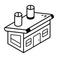 Ready to use linear icon of office building vector