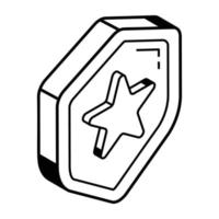 An icon of verified security line design vector