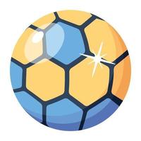 icono plano de moda que denota fútbol vector