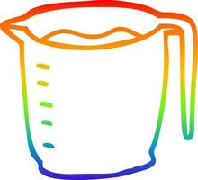 rainbow gradient line drawing cartoon jug vector