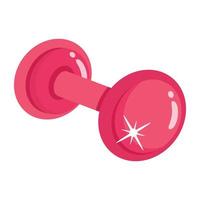 Gym equipment, trendy flat icon of dumbbell vector