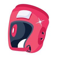 A colorful flat vector of boxing helmet