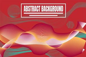 Abstract background with orange waves vector