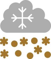 estilo de icono de nieve pesada vector