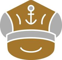 Captain Cap Icon Style vector